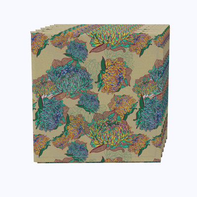 Cotton Floral Square Napkin