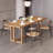 Nordic minimalist solid wood rectangular dining table-68247959