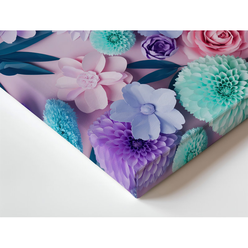 Toile, "Un arrangement complexe et vibrant de fleurs et d'éléments botaniques variés" remplit la scène présentant une tapisserie riche, art mural