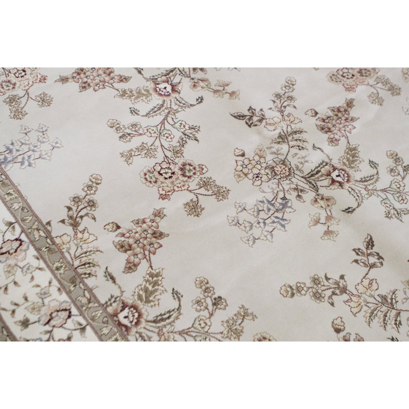 Tapis ivoire noué à la main de haute qualité