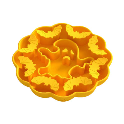 Bol pour chien avec ventouse en silicone, 7,87 x 7,87 x 1,57 po, jaune