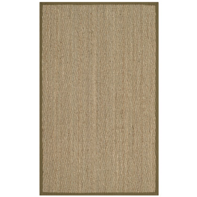 Auckland Bamboo Slat/Seagrass Natural/Olive Area Rug