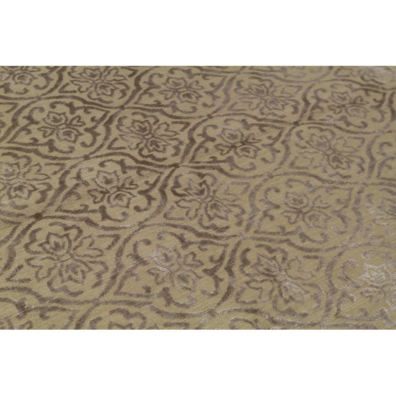 Damask Area Rug in Beige