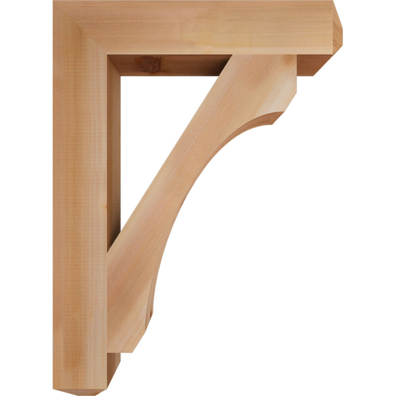 H Support en bois / corbeau, Western Red Cedar (Smooth), H 30 po x l 3,5 po x P 22 po