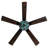 52"W Magna Carta Indoor Tiffany Stained Glass Oil Rubbed Bronze Ceiling Fan With Remote Control