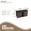 Meuble-lavabo en chêne fumé avec lavabo sans drain ni robinet-1171825908