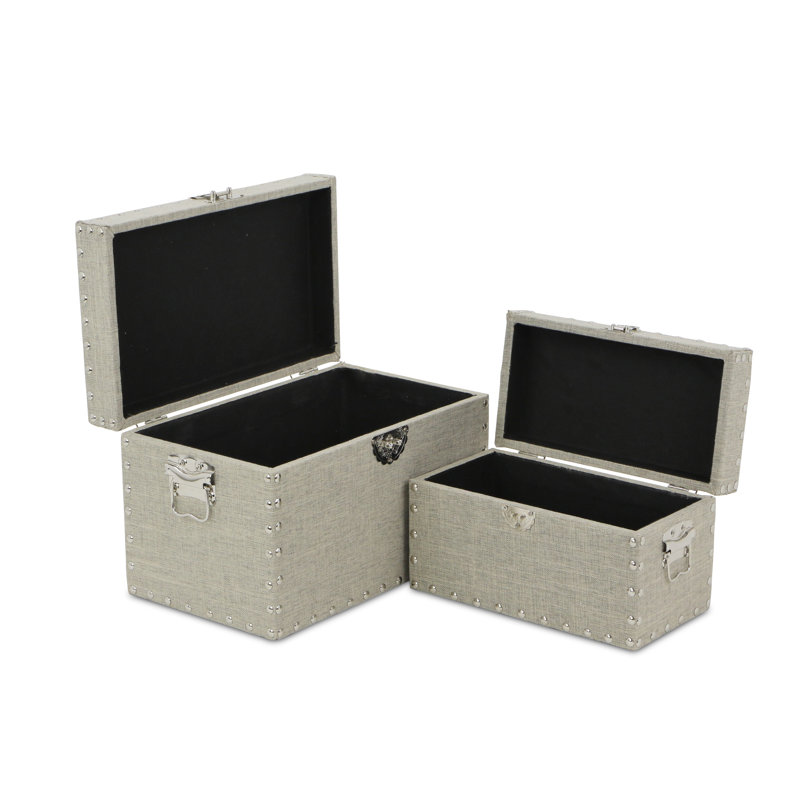Ensemble de 2 boîtes en lin