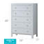 Commode verticale à 5 tiroirs avec boutons-533750203