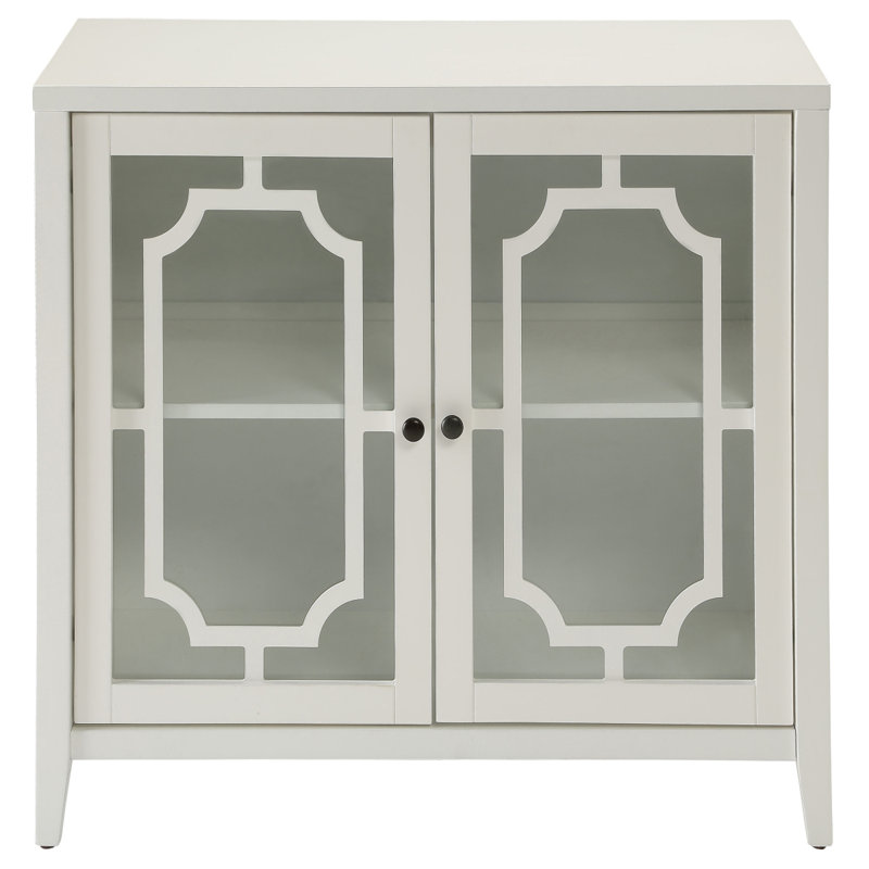 White Console Table With 2 Doors