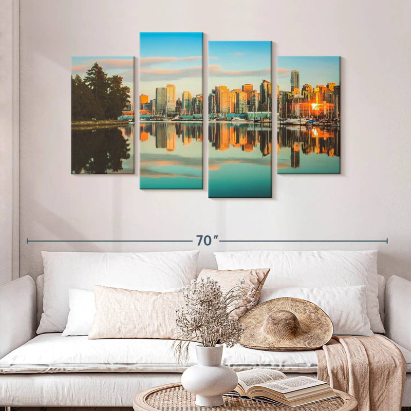 Nicci Vancouver Sunset Skyline, 32" H x 52" W