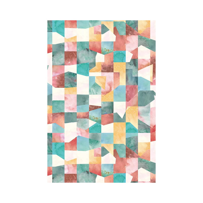 Collage Texture Shapes - Print on Canvas, 101.6cm H x 66.04cm W x 3.81cm D, Wrapped Canvas