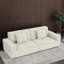 Beige, compression moderne, 106,3 pouces, structure en mousse complète, chambres d'amis, salon, tissu rayé de haute qualité, matériau principal à 3 places, utilisation multifonctionnelle, grand