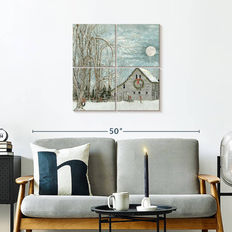Veille de Noël lune, H 26 po x l 26 po
