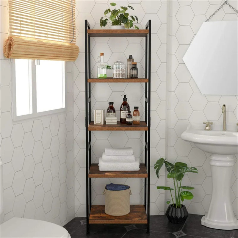 Cacho 150 cm H x 45 cm W Steel Etagere Bookcase, Vintage