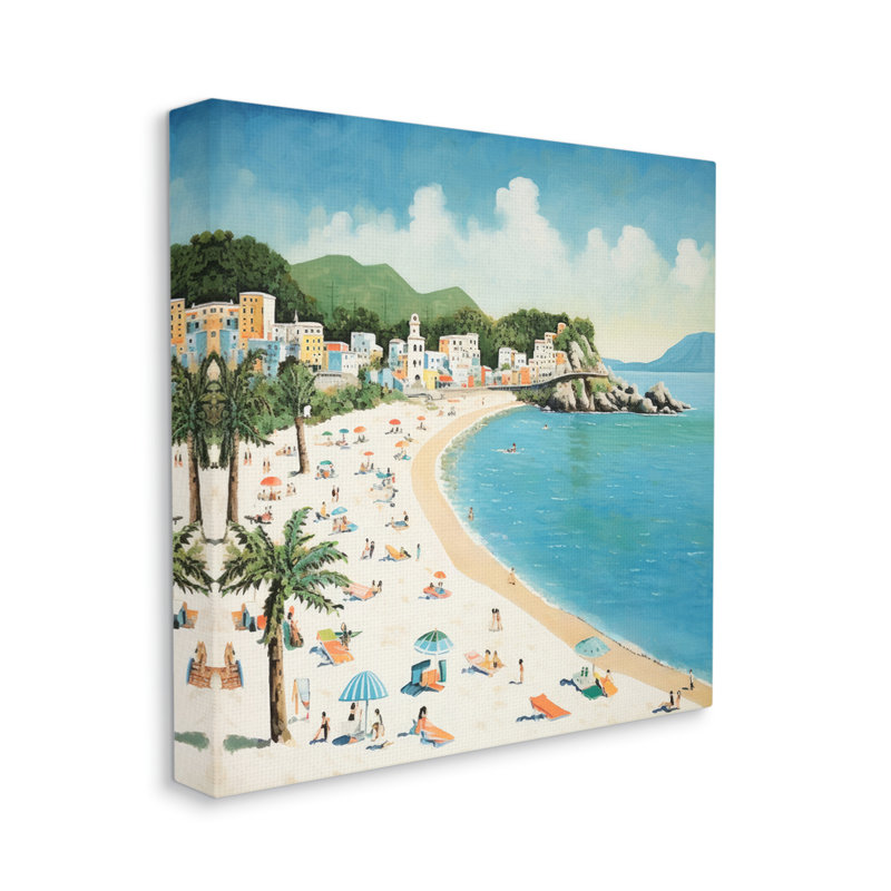 «Tropical Beach Goers» par Lazar Studio, H 24 po x l 24 po x P 1,5 po