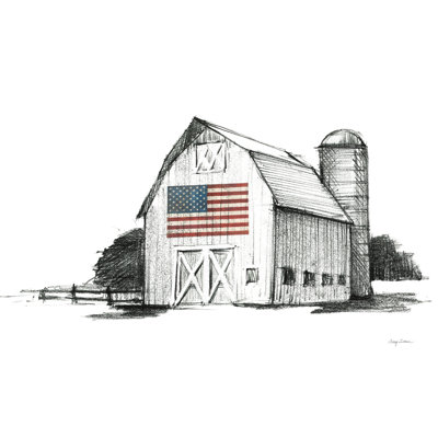 Patriotic Barn by Avery Tillmon - Wrapped Canvas Print