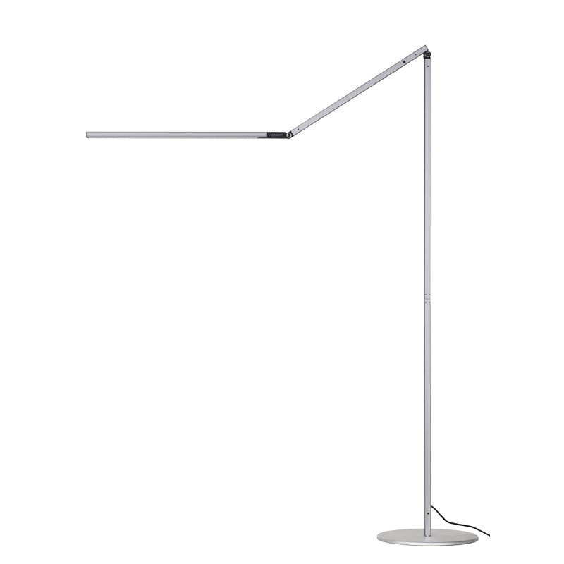 Z-Bar 111.76cm Reading Floor Lamp, Silver