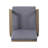 Club Chair - Dark Grey Outdoor Lounging Seat Of Wood, 26.45In Depth, 32.5In Width, 30.55In Height, 22.34Lb Chair Club Style With 30.55 In. Tall, 32.5 Wide, 26.45 Deep, 22.34 Lb