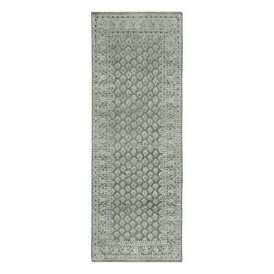 Handmade Silk Geometric Area Rug