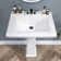 Ogonbrick 26'' Vitreous China Rectangular Bathroom Pedestal Sink with Overflow in White