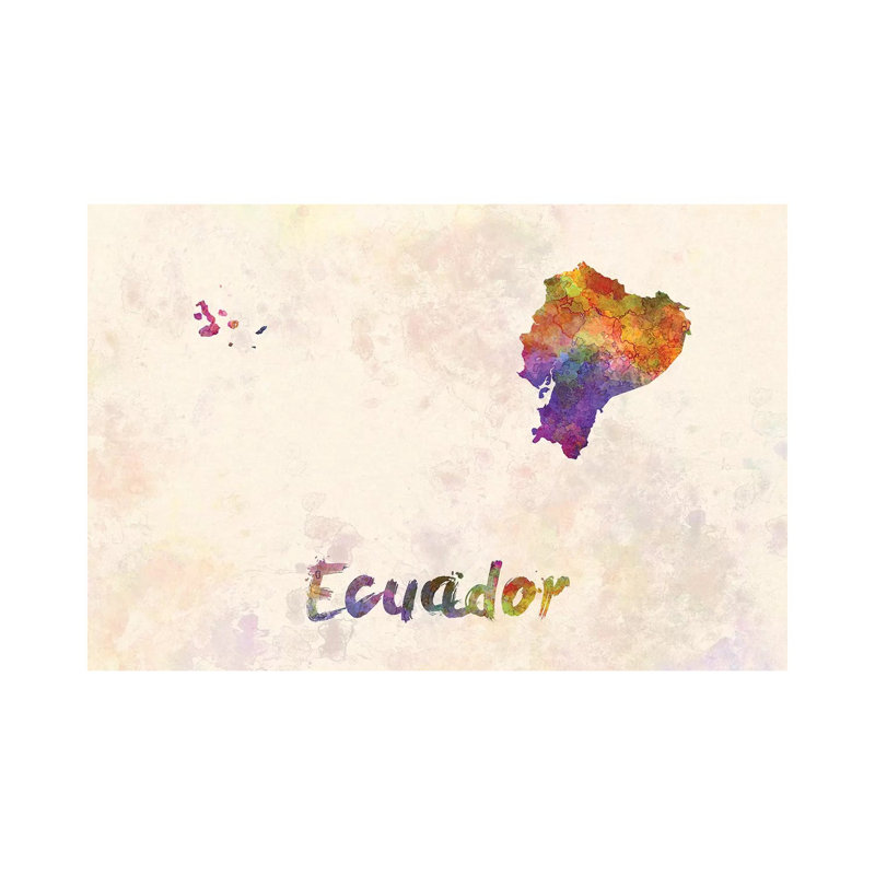 Ecuador In Watercolour by Paul Rommer - Wrapped Canvas Painting, 101.6 cm H x 66.04 cm W