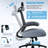 Big and Tall Executive Office Chair,500LBS Mesh Office Chair with adjustable Armrest and Swivel Wheels-415222424