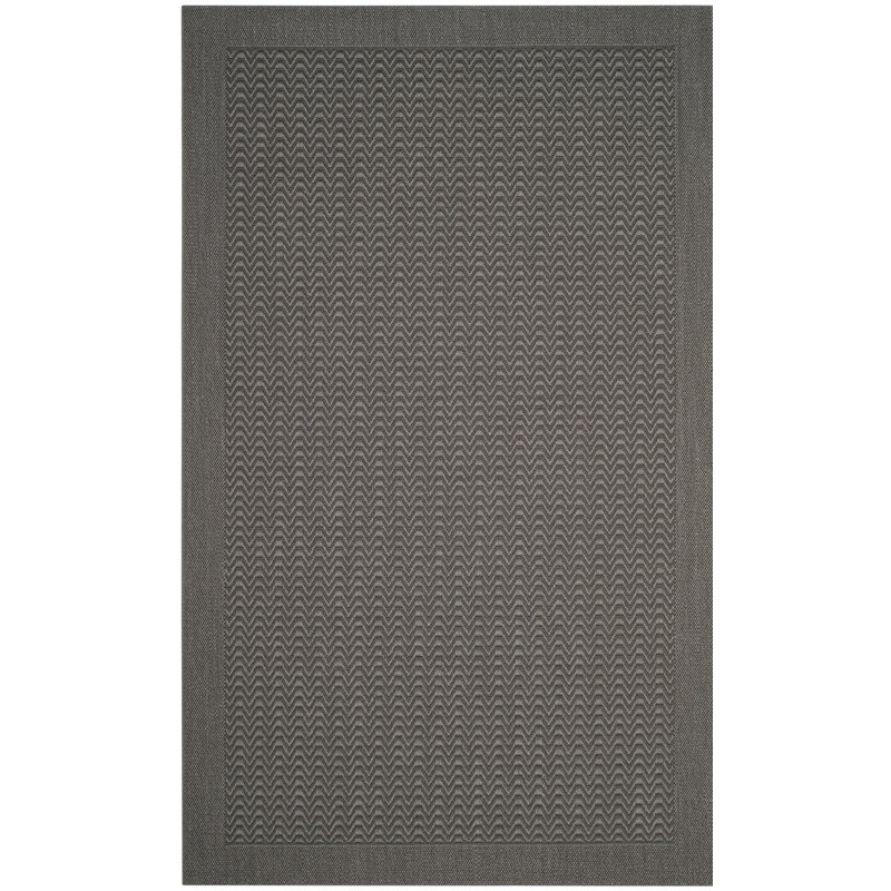 Tapis en jacquard Adebayo Palm Beach, Rectangle 5 pi x 8 pi