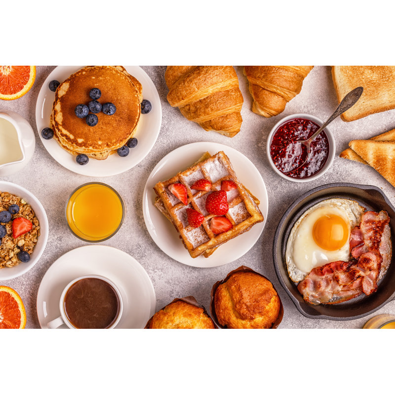 Delicious Breakfast - Wrapped Canvas Print, 30cm H x 46cm W x 3.8cm D
