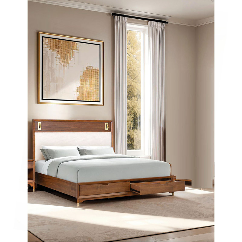 Mobilier de chambre à coucher Mid-Century, Grand lit