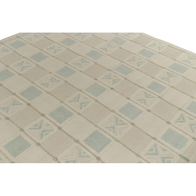 Scandinavian Wool Geometric Area Rug, Rectangle 5' x 7'