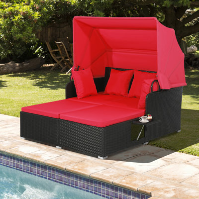 Avdyl 65" Wide Outdoor Patio Daybed with Cushions by Wade Logan