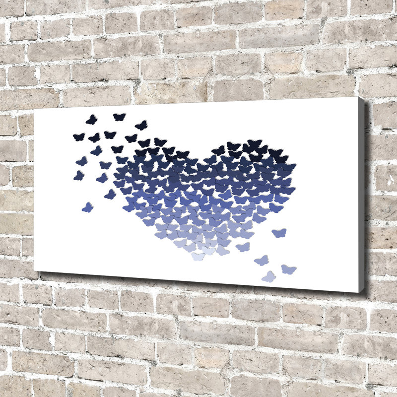 Heart From Butterflies - Wrapped Canvas Print