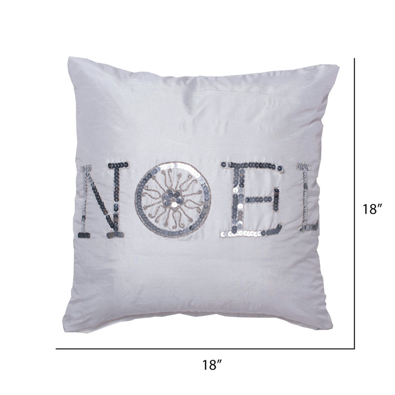 Sequin Noel Silk Throw Pillow