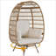 Outdoor Wicker Single Swivel Egg Chair - Comfort & Luxurious Support, Smooth 360-Degree Rotation Design, All-Weather Durability & Easy Maintenance, Heavy-Duty Stability for Safety, Versatile Indoor-Outdoor Elegance-457925542