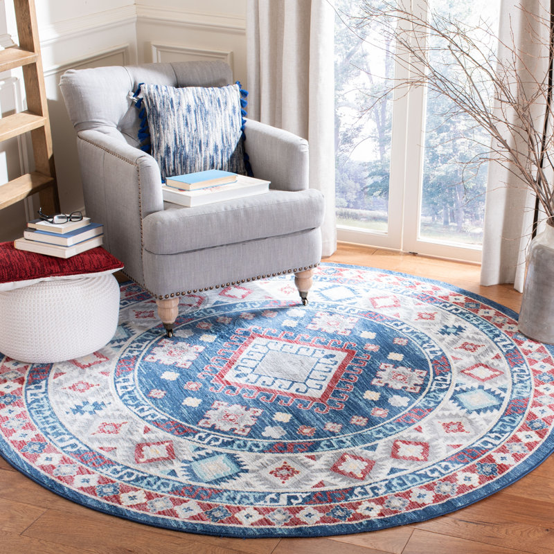 New Bedford Southwestern Area Rug, Round 201 cm