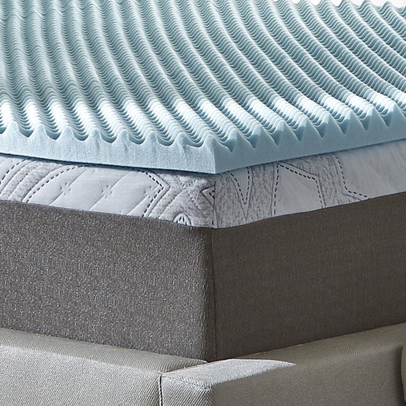 2" Reversible Gel Memory Foam Mattress Topper - Sleep by Wayfair™, Twin, 2"