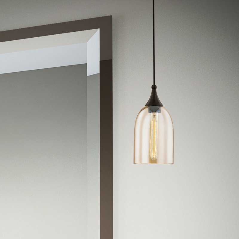 Luminaire suspendu en forme de cloche à 1 lumière Wahl