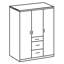 Alloway 3 Door Manufactured Wood Wardrobe