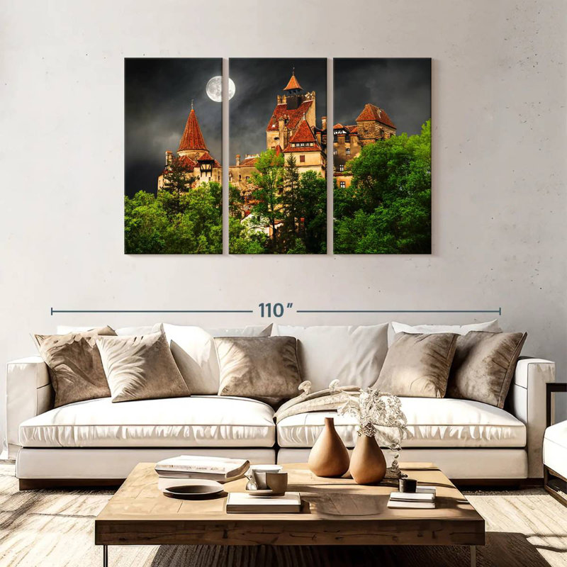 Lilie Moonlit Dracula Castle, 48" H x 74" W