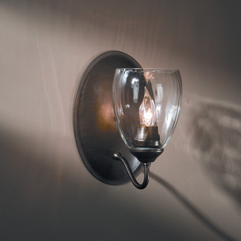 Simple Lines 1 - Light Armed Sconce, Dark Smoke