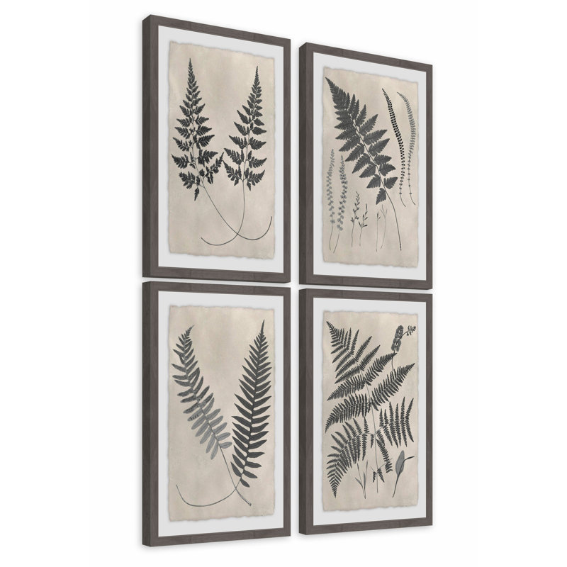 « rétro-arts, étude iii quadriptych », ensemble de 4 reproductions d’impressions encadrées, H 30 po x l 20 po x L 1,5 po