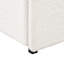 Lit de rangement tapissier à 2 tiroirs Liv, avec tête de lit capitonnée ivoire capitonnée, support de matelas à lattes en bois, pas de sommier tapissier Liv