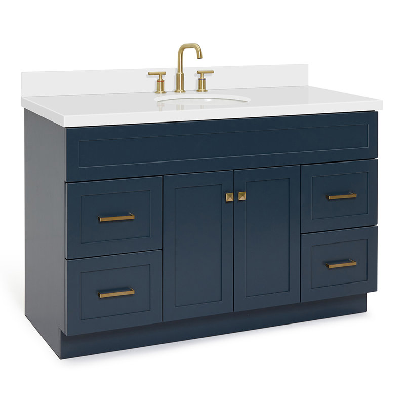 Ensemble de meuble-lavabo simple 55 po Abell, Bleu minuit