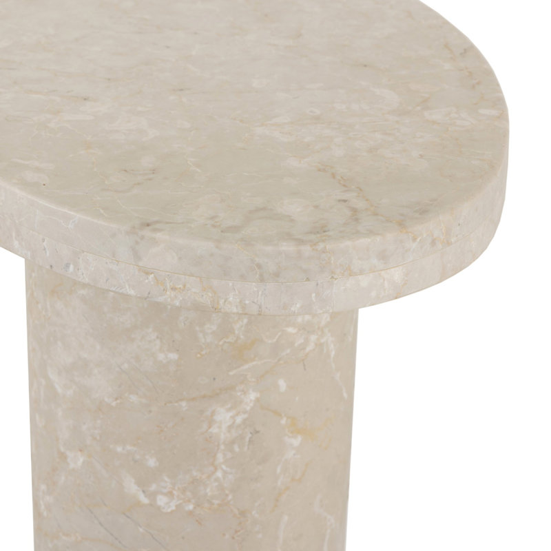 Zion End Table-Merlot Marble, Marble, Cream Marble