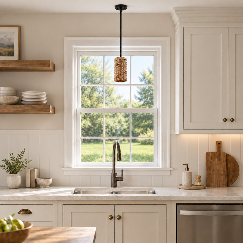 Summerlin Boho Rattan Pendant Light