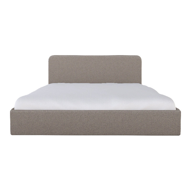 Detroit Solid Wood Bed, King, Study Hall Stone