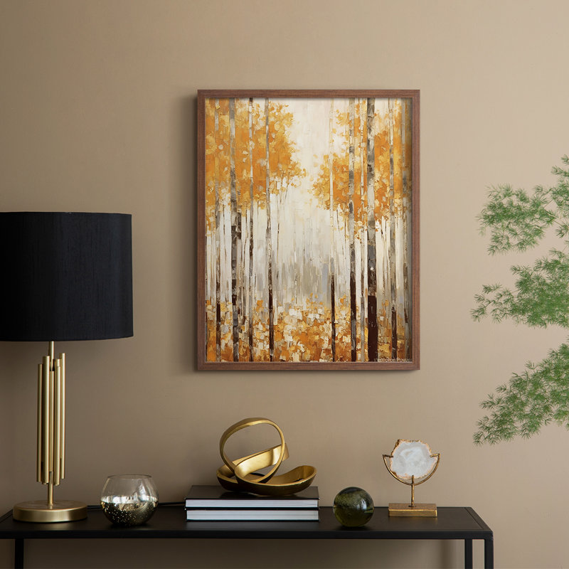 ABSTRACT Series CMXLVI, reproduction encadrée - bois massif, H 15 po x l 12 po, Noyer