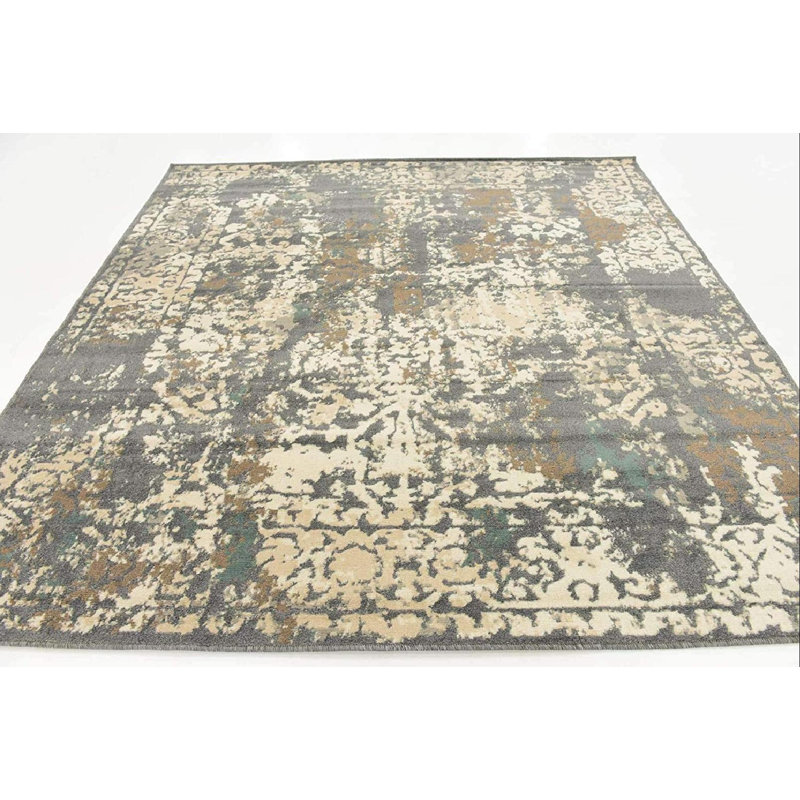Everalda Geometric Indoor Rug, Square 8'