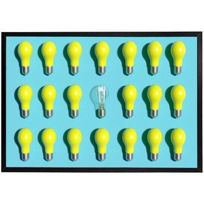Devens Yellow Bulbs - Single Picture Frame Print
