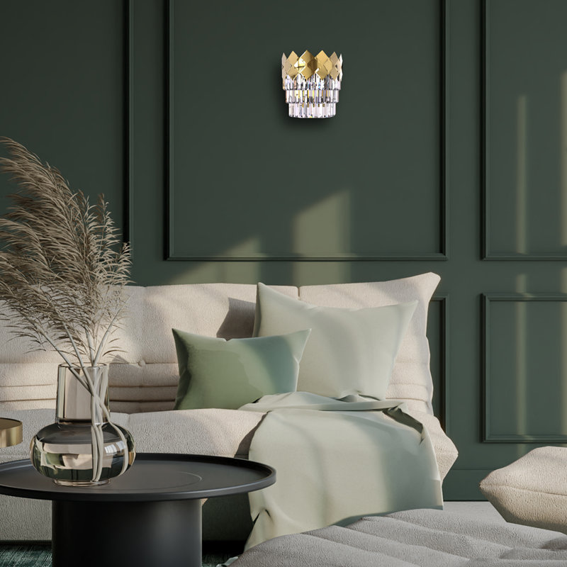 Arvion Steel Flush Mounted Sconce, Gold colours